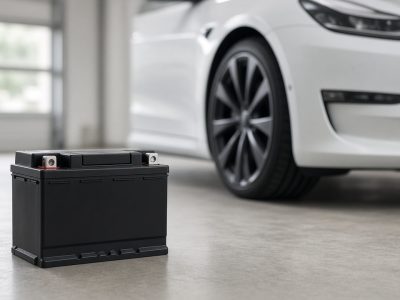 Стартовий акумулятор Tesla: коли «Replace battery» і як замінити